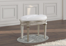 Evangeline Tufted Upholstered Platform Eastern King Bed Ivory and Silver Oak