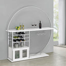 Risley 2-door Circular LED Wine Cabinet Dark Charcoal