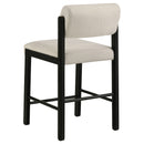 Hamlyn 5-piece Round Wood Counter Height Dining Set Cream and Black