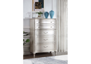 Evangeline Tufted Upholstered Platform Eastern King Bed Ivory and Silver Oak