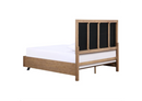 Taylor Upholstered Queen Panel Bed Light Honey Brown And Grey