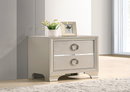 Salford Queen Panel Bed Metallic Sterling And Charcoal Grey.