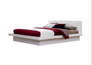 Jessica Queen Platform Bed With Rail Seating White
