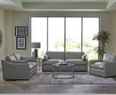 Grayson 2-Piece Sloped Arm Upholstered Living Room Set Grey
