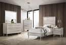 Ramon Queen Panel Bed Metallic Sterling