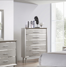 Ramon Queen Panel Bed Metallic Sterling
