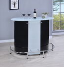 Shelf Bar Unit Glossy Black And White