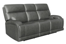 Longport 3-Piece Upholstered Power Living Room Set Dark Brown