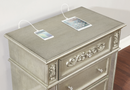 Heidi Eastern King Upholstered Poster Bed Metallic Platinum