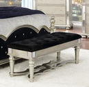 Heidi Eastern King Upholstered Poster Bed Metallic Platinum