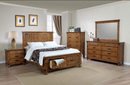 Brenner Queen Storage Bed Rustic Honey