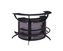 Bar Unit Smoked And Black 3-Bottle Wine Rack