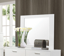 Felicity Queen Panel Bed Glossy White. 4 PC SET