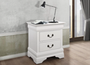 Louis Philippe Queen Sleigh Panel Bed White