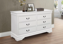 Louis Philippe Queen Sleigh Panel Bed White