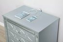 Gunnison Queen Panel Bed With LED Lighting Silver Metallic