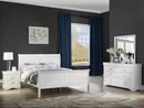 Louis Philippe Queen Sleigh Panel Bed White
