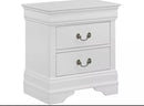 Louis Philippe Queen Sleigh Panel Bed White